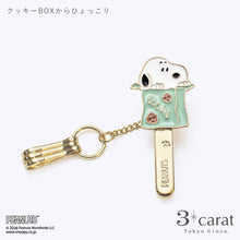 画像をギャラリービューアに読み込む, PEANUTS バッグキークリップmini クッキーBOXからひょっこり