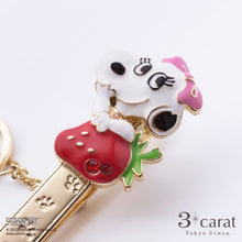 画像をギャラリービューアに読み込む, PEANUTS バッグキークリップ いちごとスヌーピー いちごとベル