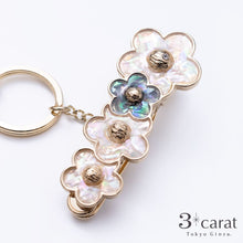 画像をギャラリービューアに読み込む, バッグキークリップ シェル・フラワー
