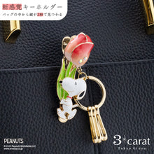 画像をギャラリービューアに読み込む, PEANUTS バッグキークリップ スヌーピーとチューリップ
