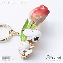 画像をギャラリービューアに読み込む, PEANUTS バッグキークリップ スヌーピーとチューリップ
