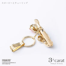 画像をギャラリービューアに読み込む, PEANUTS バッグキークリップ スヌーピーとチューリップ
