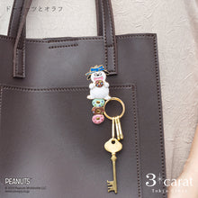 画像をギャラリービューアに読み込む, PEANUTS バッグキークリップ ドーナツとオラフ
