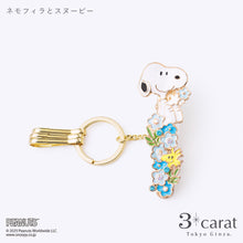 画像をギャラリービューアに読み込む, PEANUTS バッグキークリップ ネモフィラとスヌーピーたち
