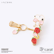 画像をギャラリービューアに読み込む, PEANUTS バッグキークリップmini いちごまみれ
