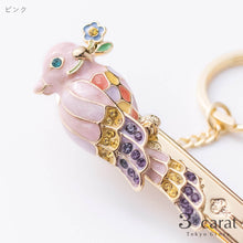 画像をギャラリービューアに読み込む, バッグキークリップ カラフルインコ
