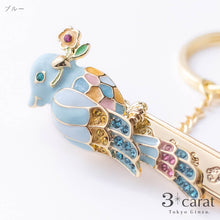 画像をギャラリービューアに読み込む, バッグキークリップ カラフルインコ
