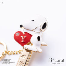 画像をギャラリービューアに読み込む, PEANUTS バッグキークリップ スヌーピー イニシャル
