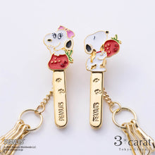 画像をギャラリービューアに読み込む, PEANUTS バッグキークリップmini いちごとスヌーピー いちごとベル
