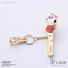 画像をギャラリービューアに読み込む, PEANUTS バッグキークリップmini いちごとスヌーピー いちごとベル
