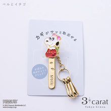 画像をギャラリービューアに読み込む, PEANUTS バッグキークリップmini いちごとスヌーピー いちごとベル
